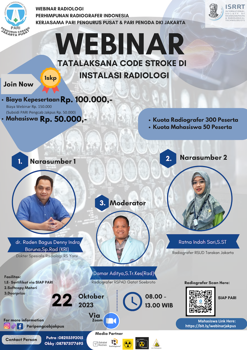 PESERTA Webinar PARI Pengcab Jakarta Pusat : Tatalaksana Code Stroke di Radiologi