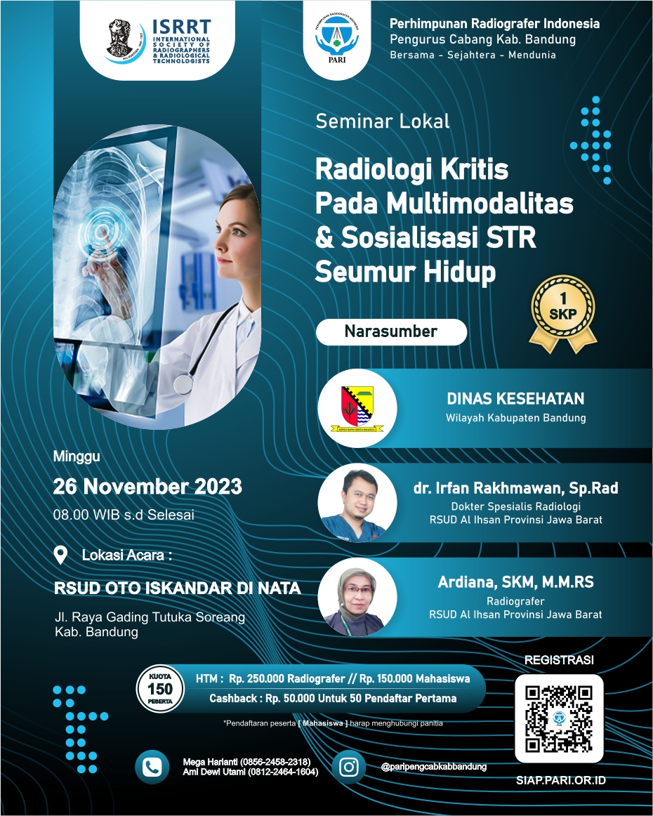 Seminar Lokal Pengcab PARI Kab. Bandung : Radiologi Kritis pada Multimodalitas dan Sosialisasi STR Seumur Hidup