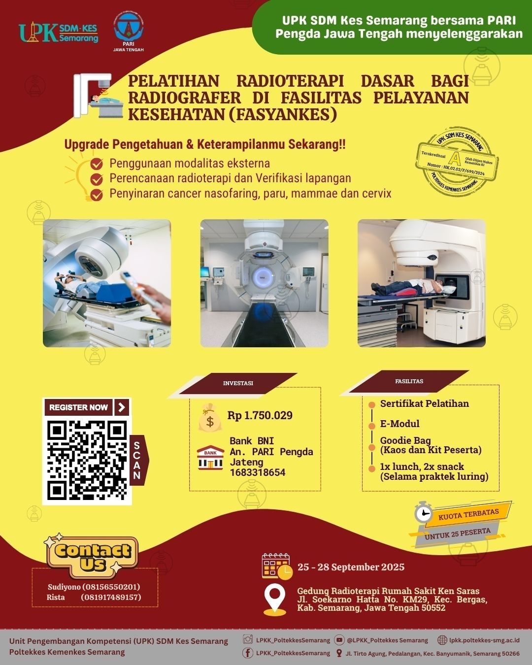 Info Pelatihan Radioterapi Dasar